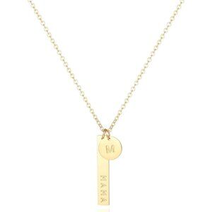 Simple and Elegant MAMA Necklace in 18K Gold Shine - Perfect for Any Occasion